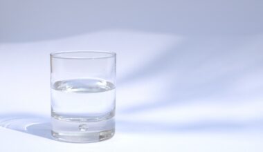 Glass of purified water